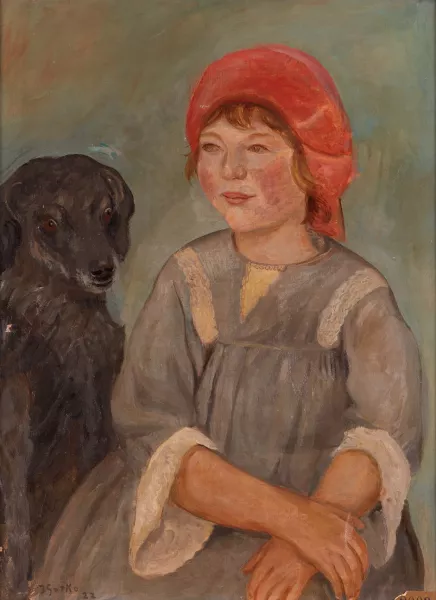 Fillette et chien